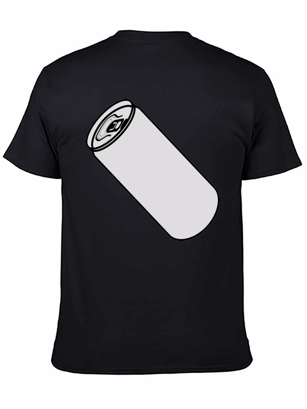 Drink Can Graphic Tee - Black Cotton Blend Shirt