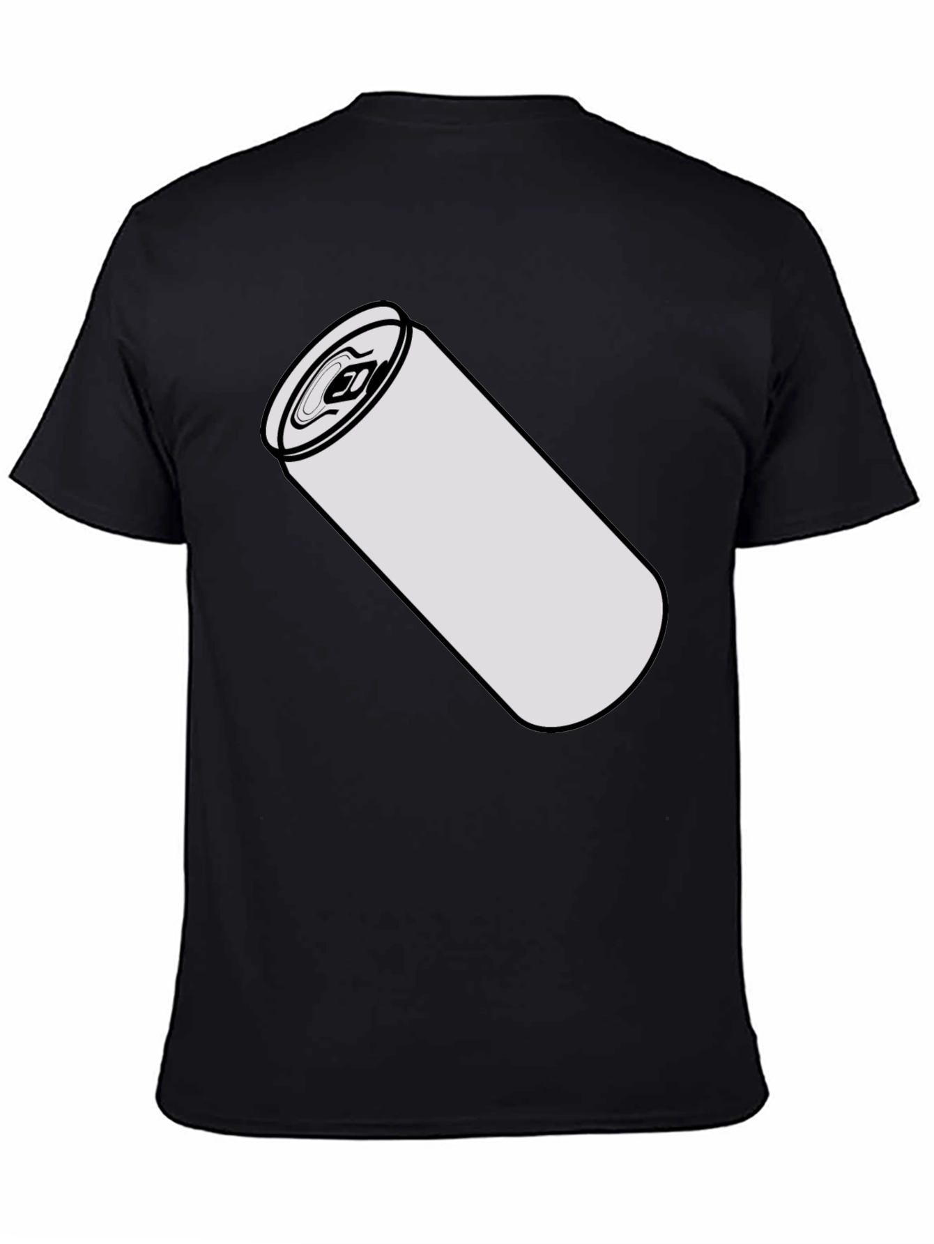 Drink Can Graphic Tee - Black Cotton Blend Shirt