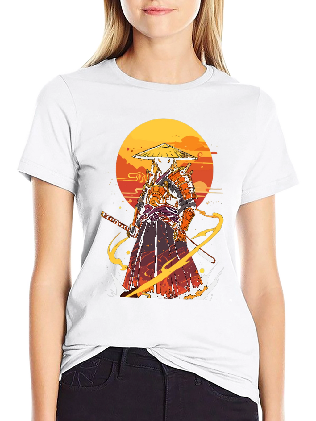 Samurai Graphic Print T-Shirt
