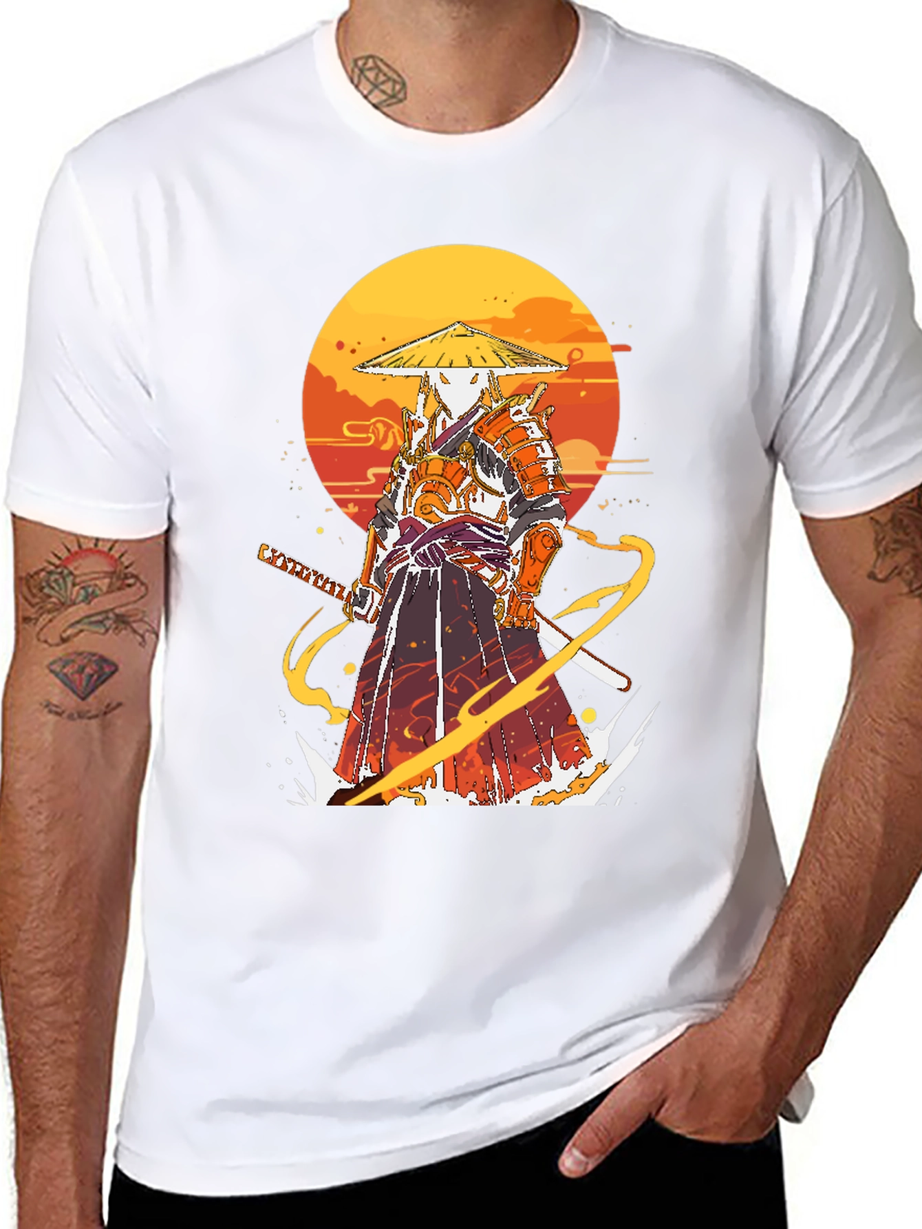 Samurai Graphic Print T-Shirt