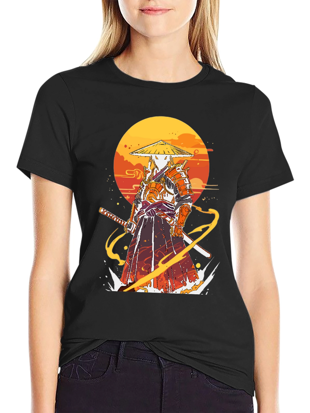 Samurai Graphic Print T-Shirt