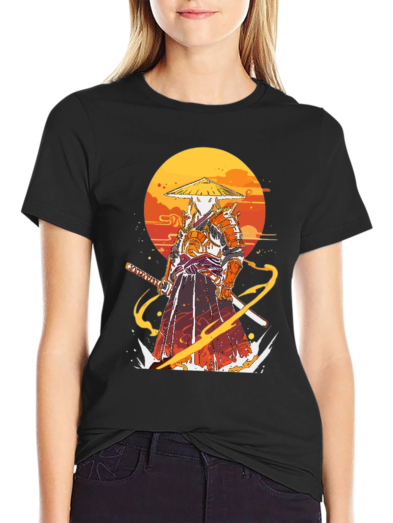 Samurai Graphic Print T-Shirt