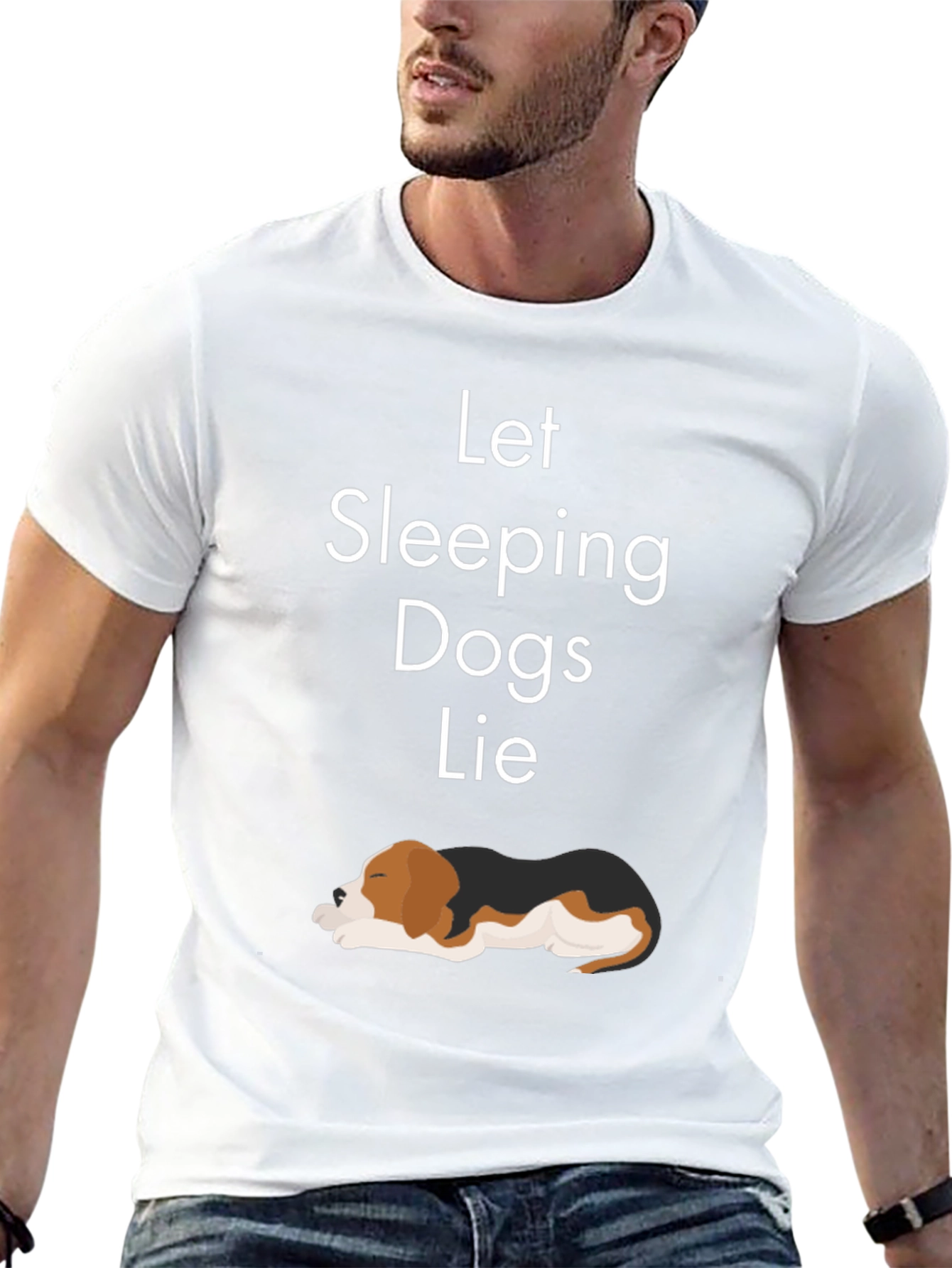 Let Sleeping Dogs Lie T-Shirt Black Casual Wear