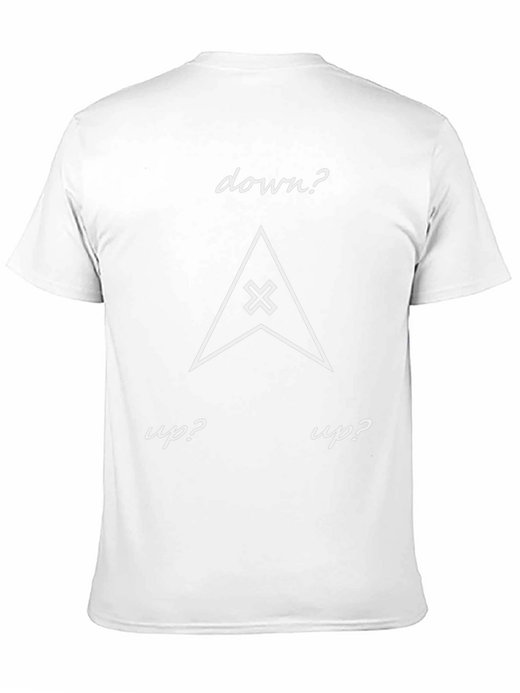 Up? Down? Graphic Tee - Black Cotton T-Shirt