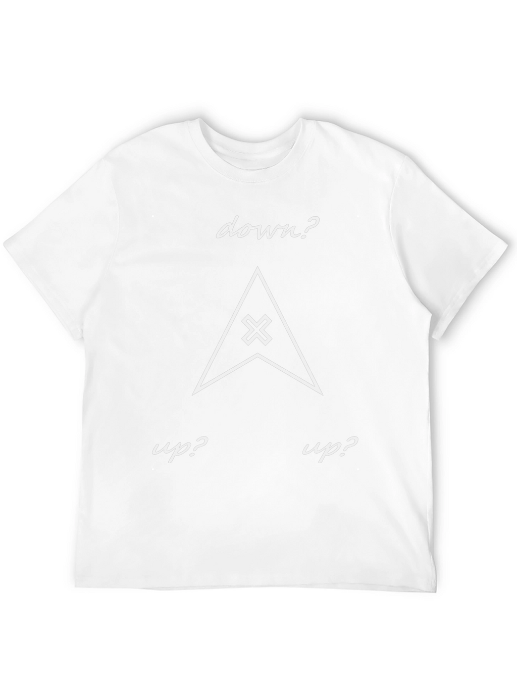 Up? Down? Graphic Tee - Black Cotton T-Shirt