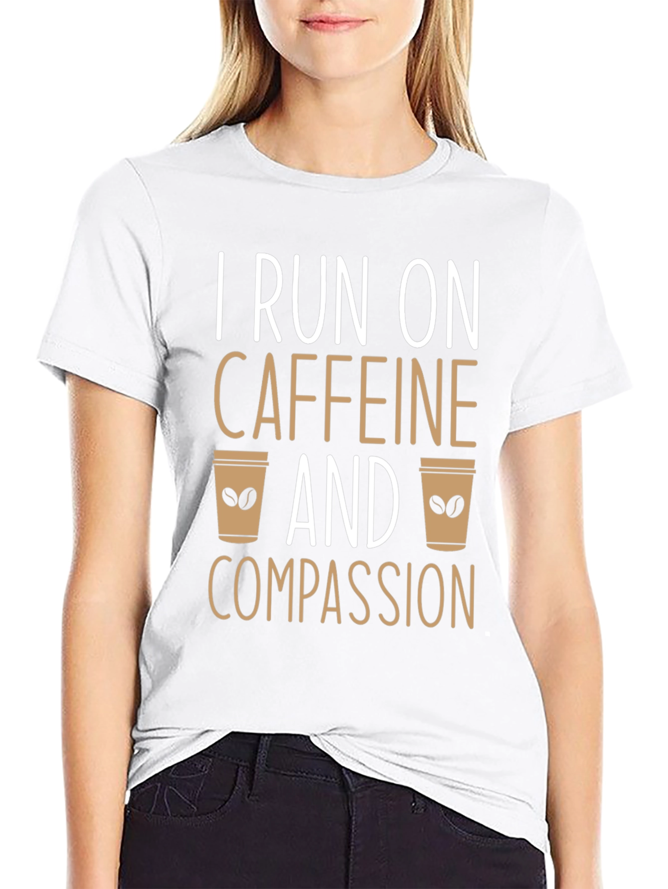 Caffeine and Compassion Graphic T-Shirt