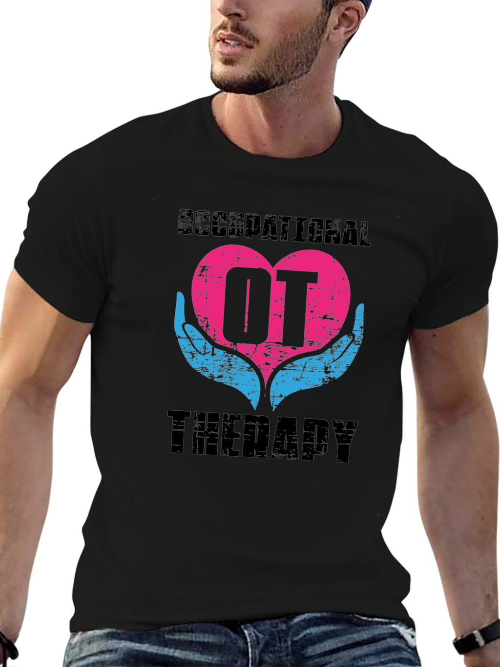 Occupational Therapy OT Heart Hands Graphic Tee