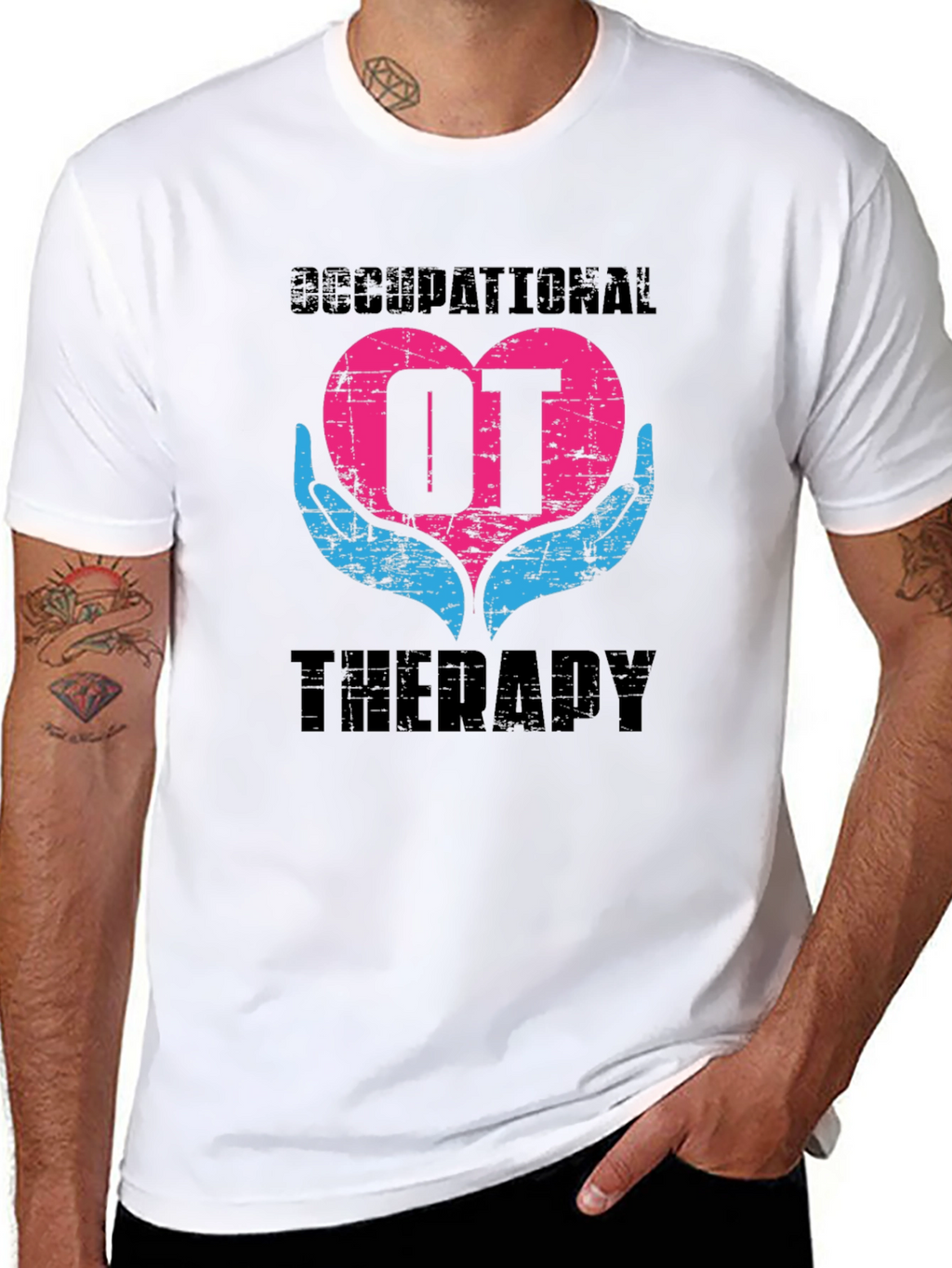 Occupational Therapy OT Heart Hands Graphic Tee