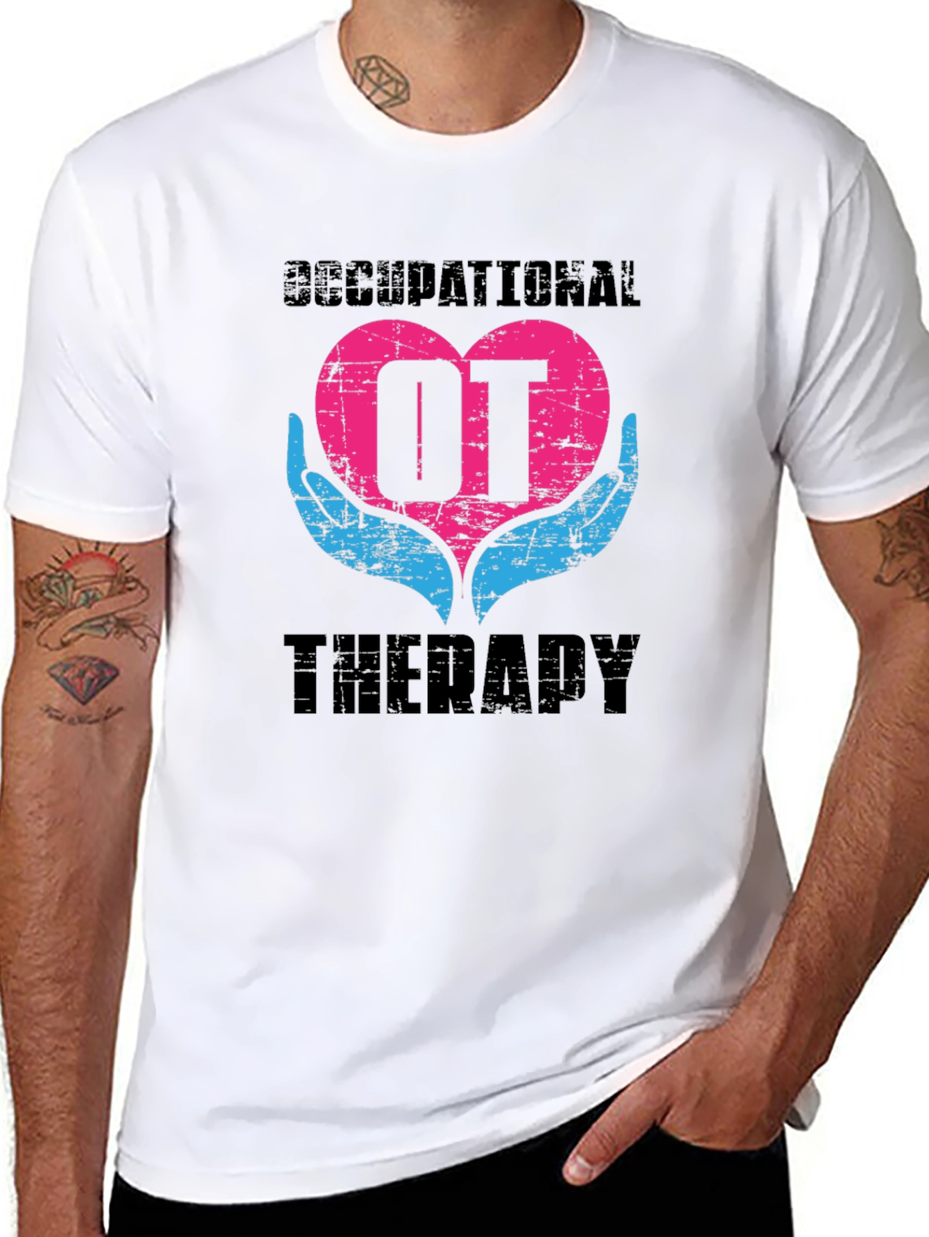 Occupational Therapy OT Heart Hands Graphic Tee