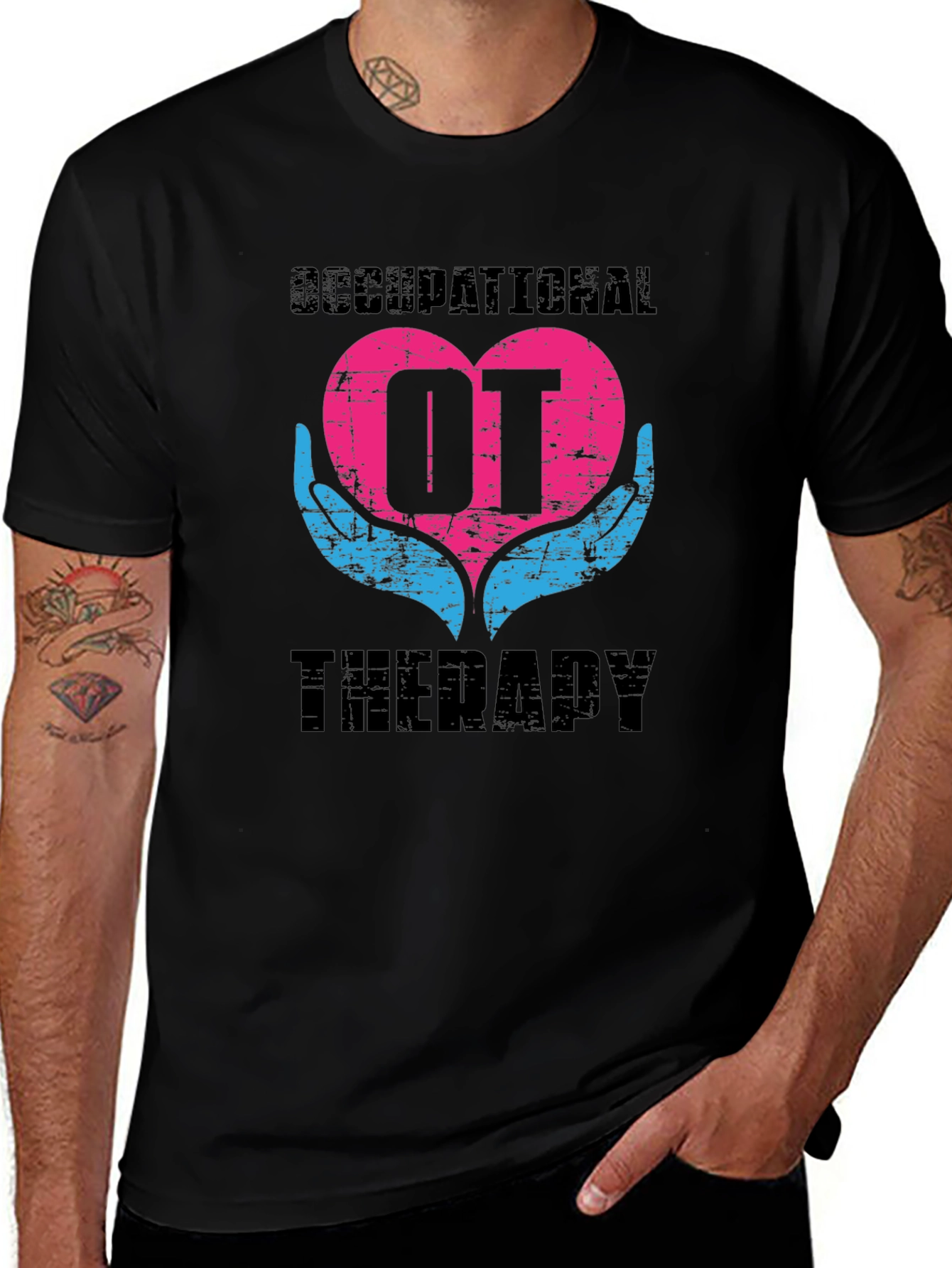 Occupational Therapy OT Heart Hands Graphic Tee