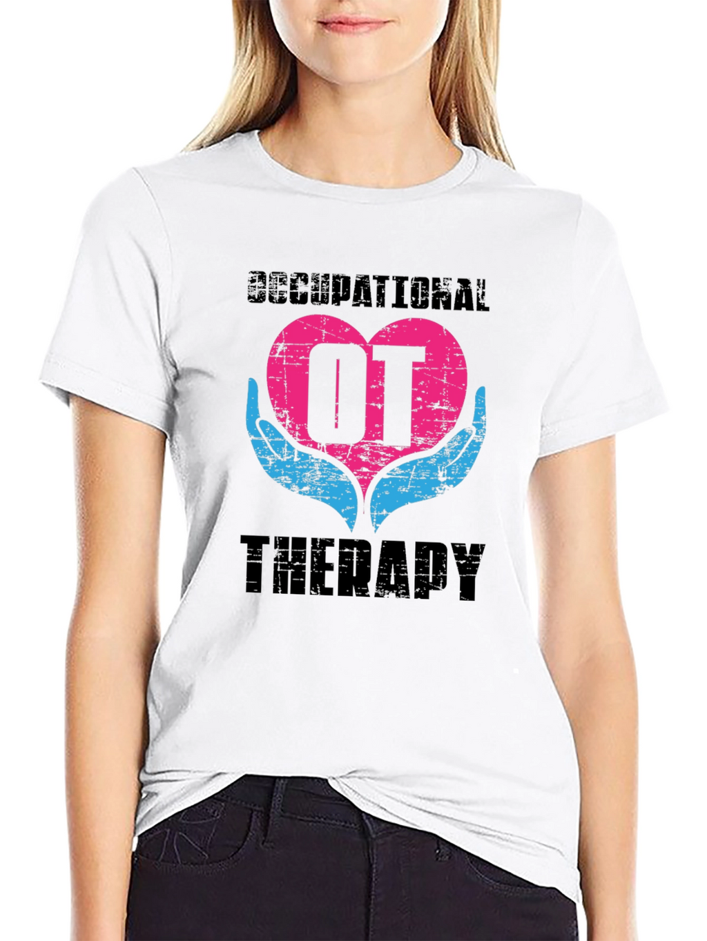 Occupational Therapy OT Heart Hands Graphic Tee