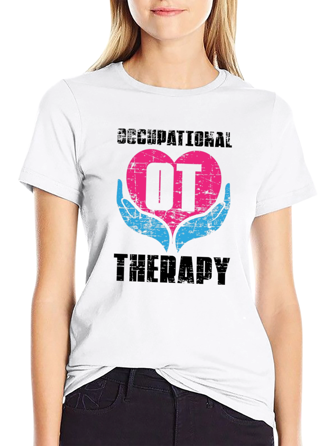 Occupational Therapy OT Heart Hands Graphic Tee