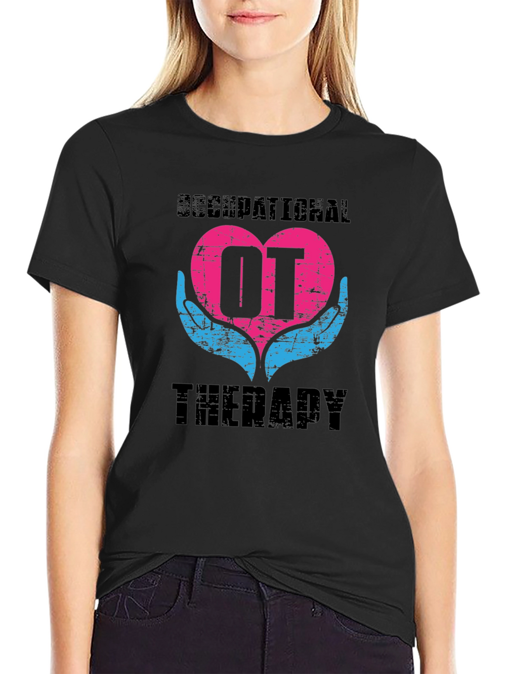 Occupational Therapy OT Heart Hands Graphic Tee