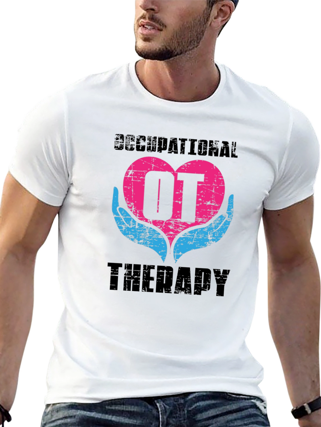 Occupational Therapy OT Heart Hands Graphic Tee