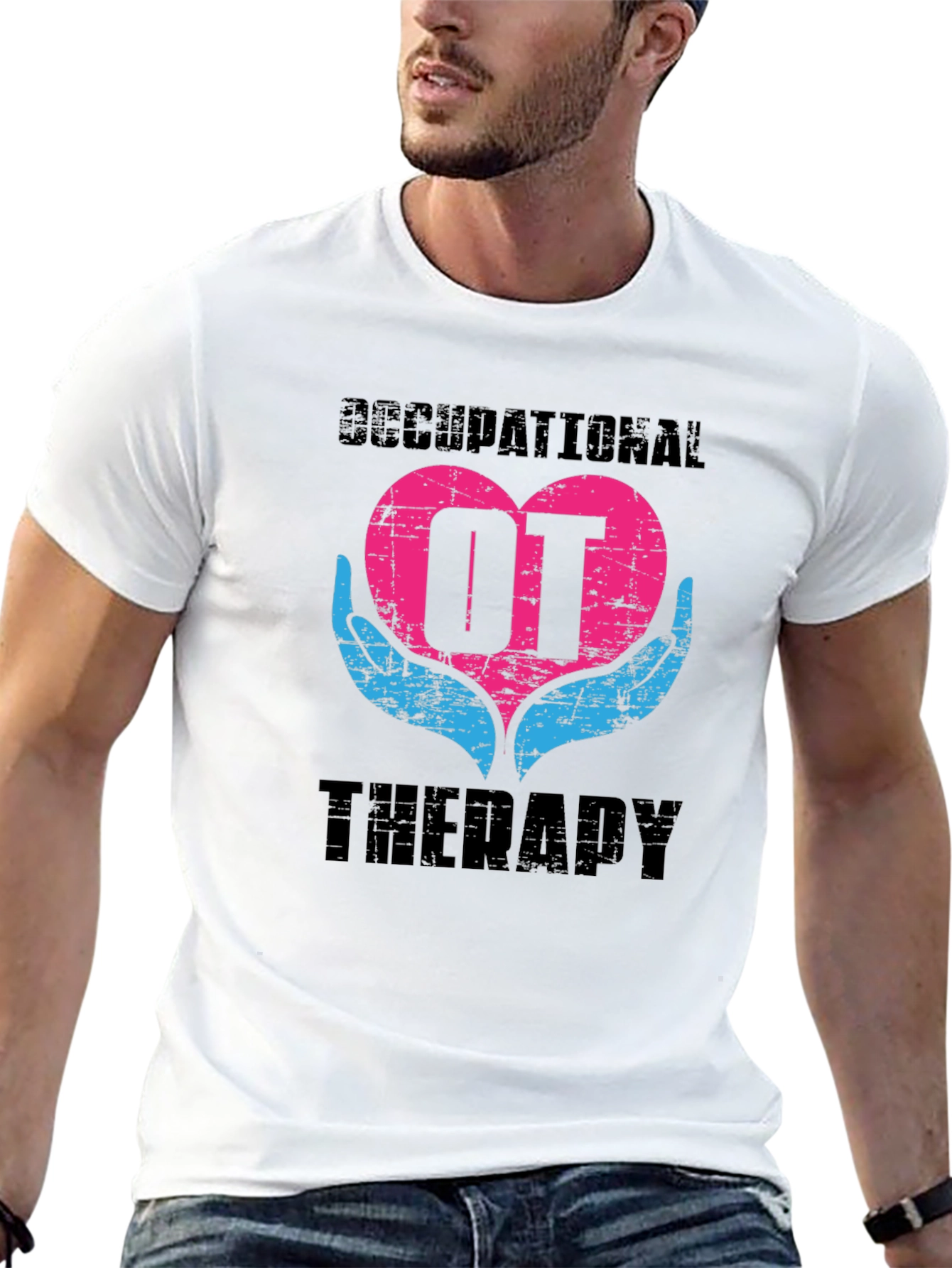 Occupational Therapy OT Heart Hands Graphic Tee