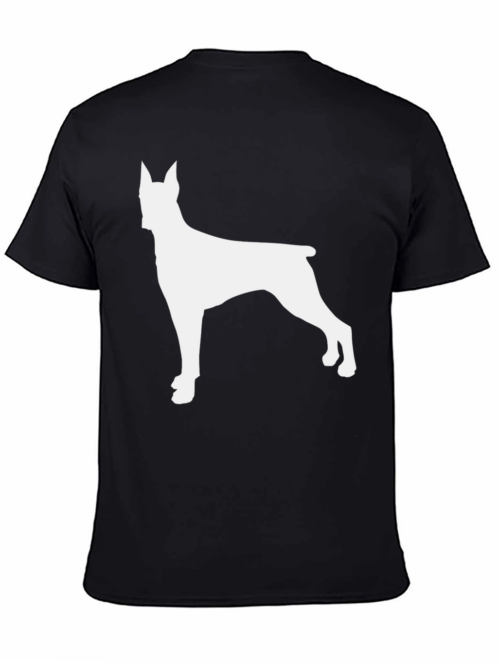 Dog Silhouette Graphic Tee - Black