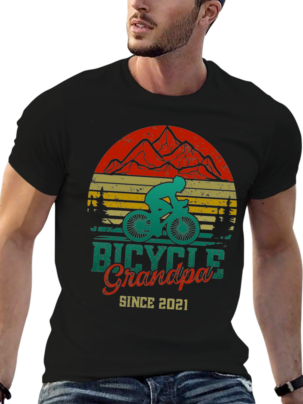 Bicycle Grandpa Since 2021 T-Shirt