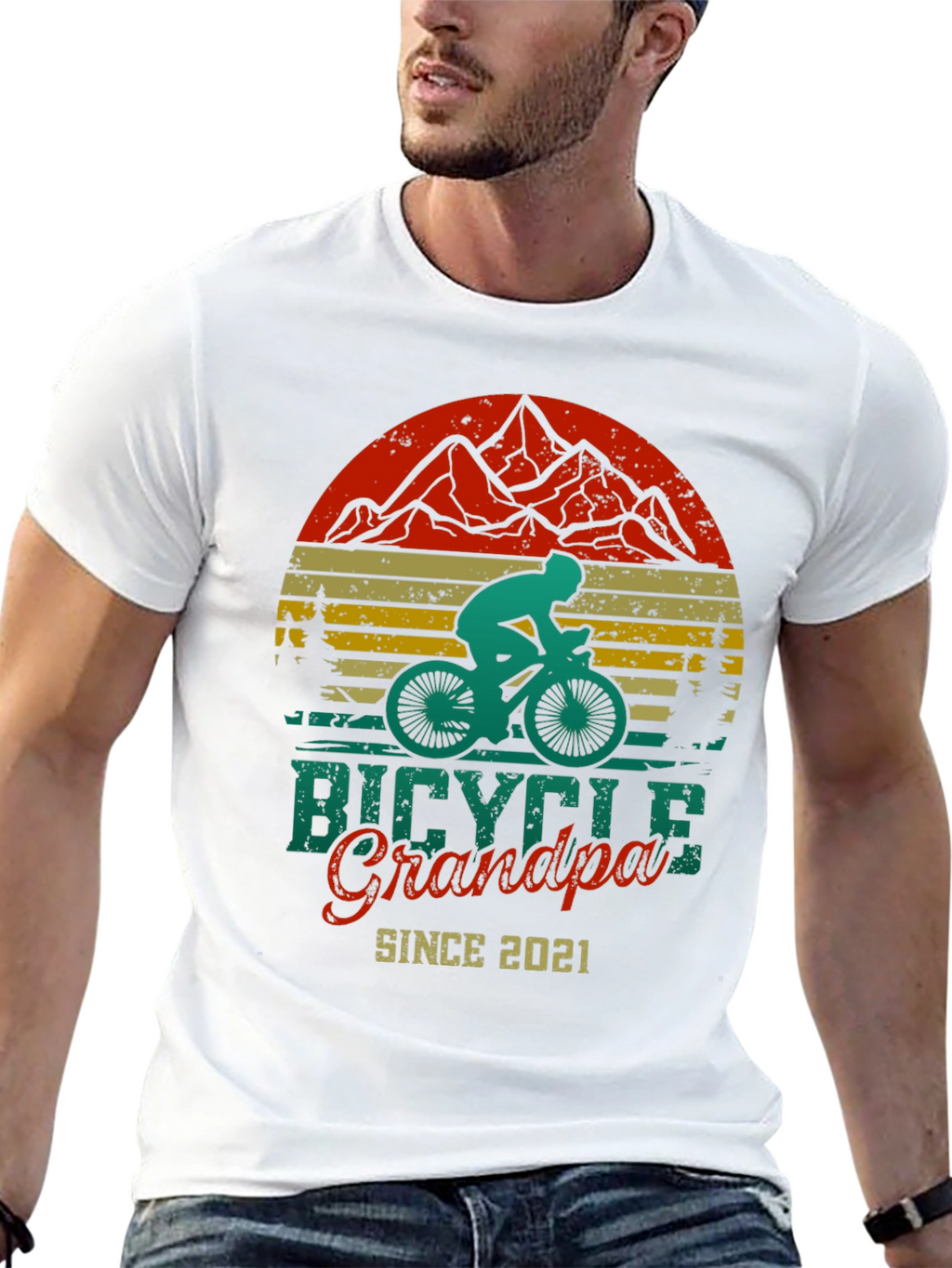 Bicycle Grandpa Since 2021 T-Shirt