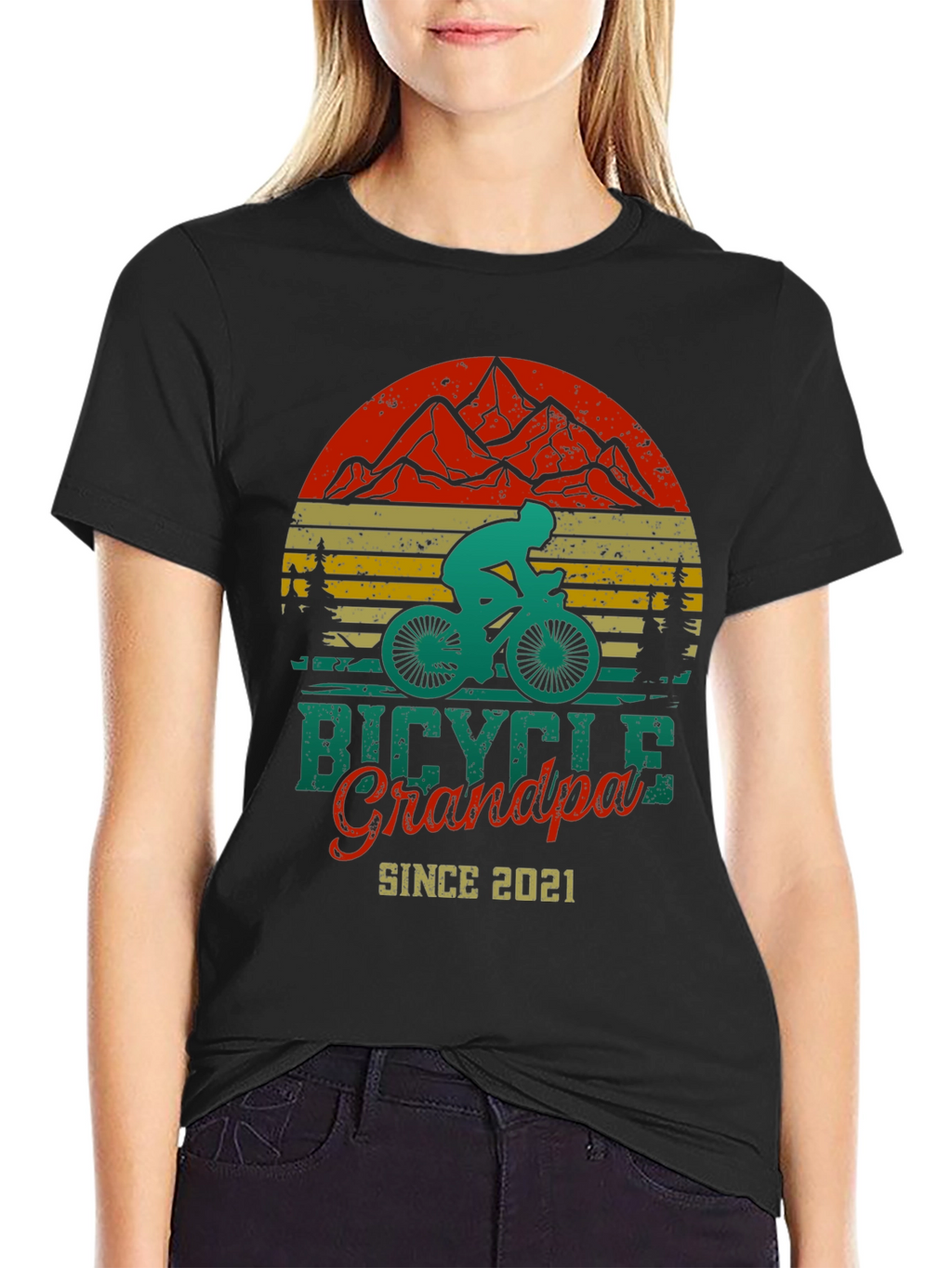 Bicycle Grandpa Since 2021 T-Shirt