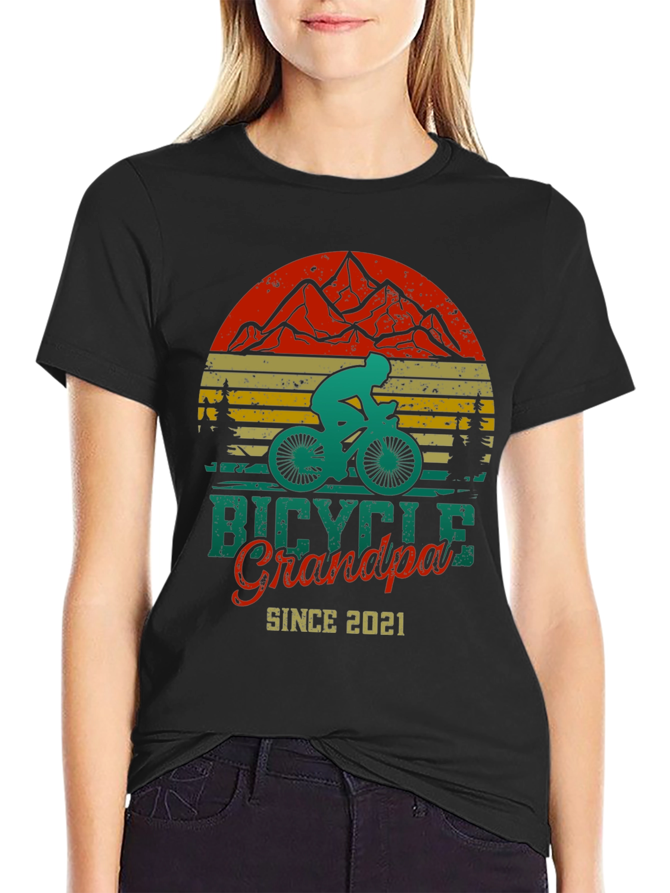 Bicycle Grandpa Since 2021 T-Shirt