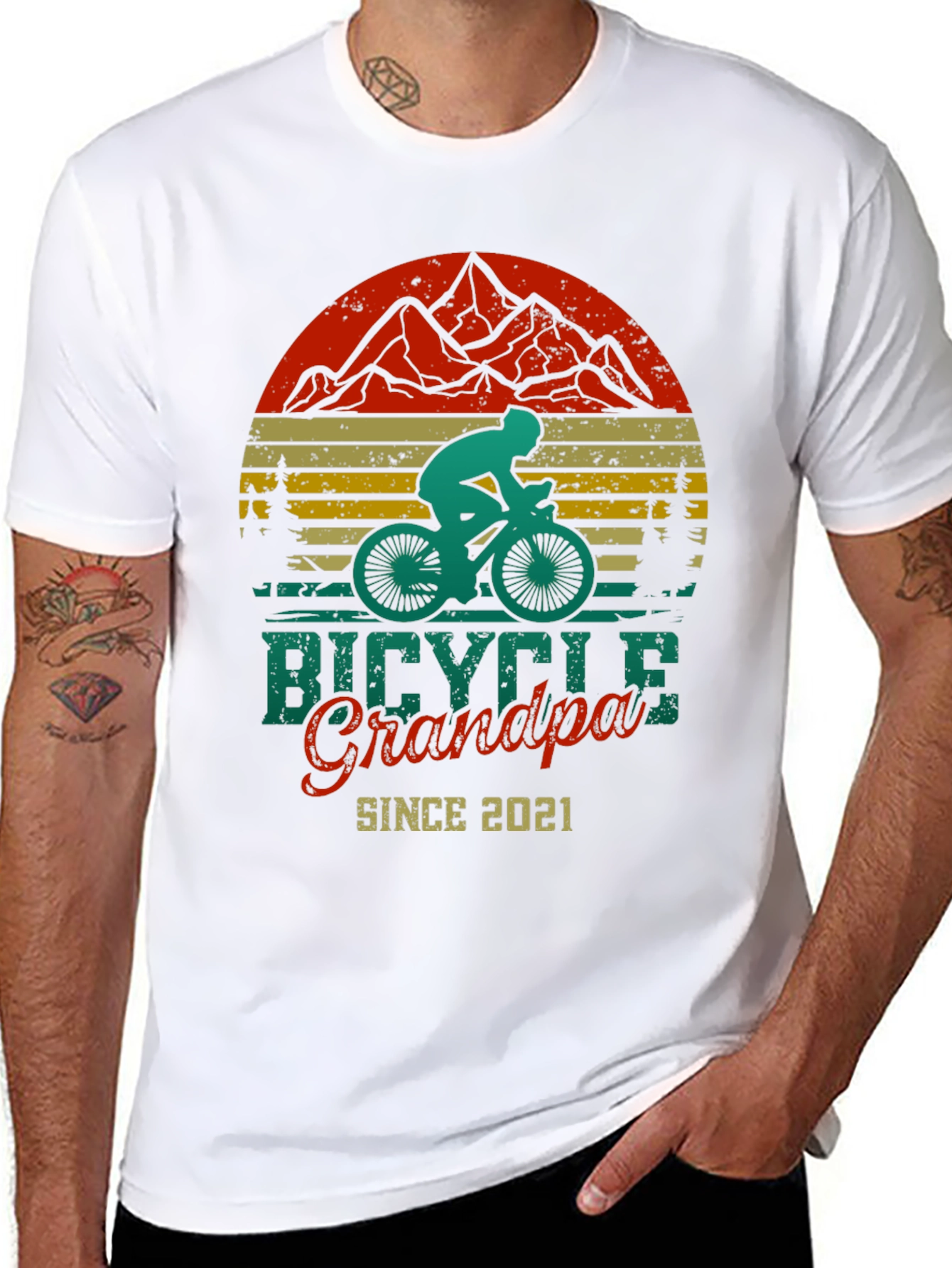 Bicycle Grandpa Since 2021 T-Shirt