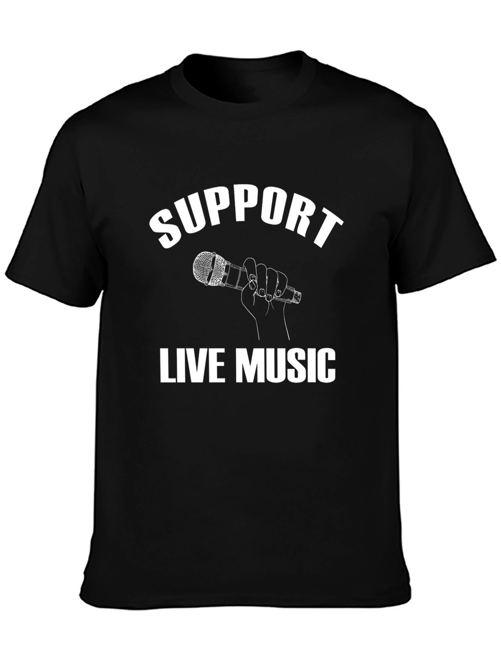 Support Live Music Graphic Tee - Black
