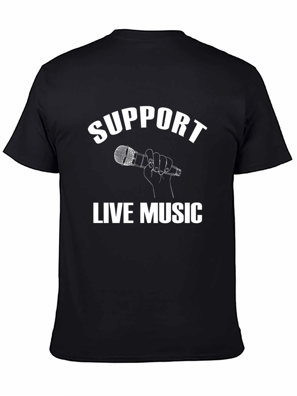 Support Live Music Graphic Tee - Black