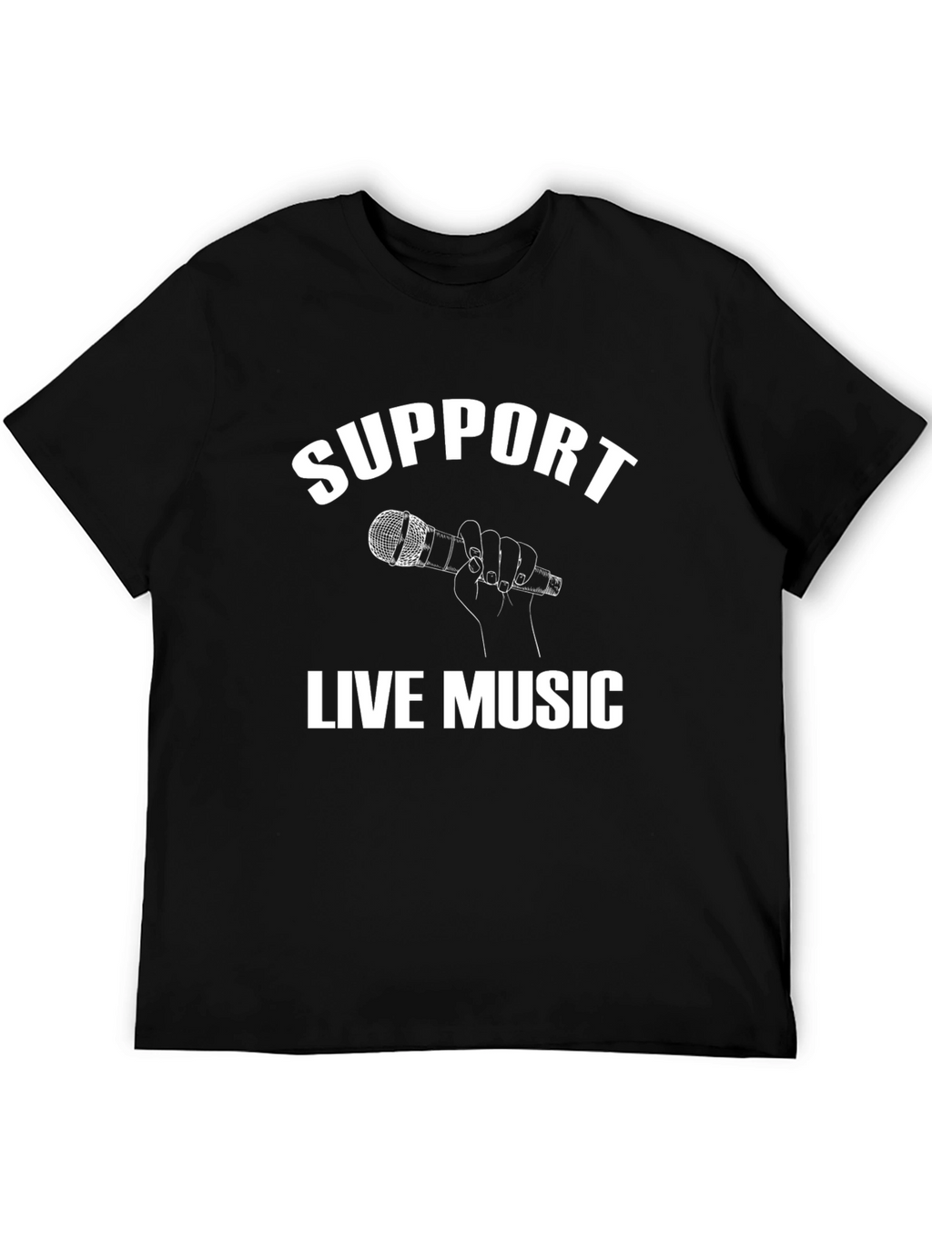 Support Live Music Graphic Tee - Black