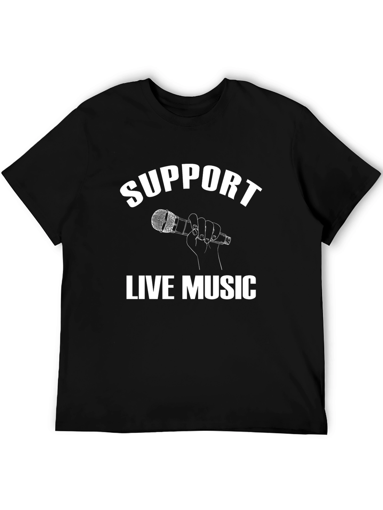 Support Live Music Graphic Tee - Black