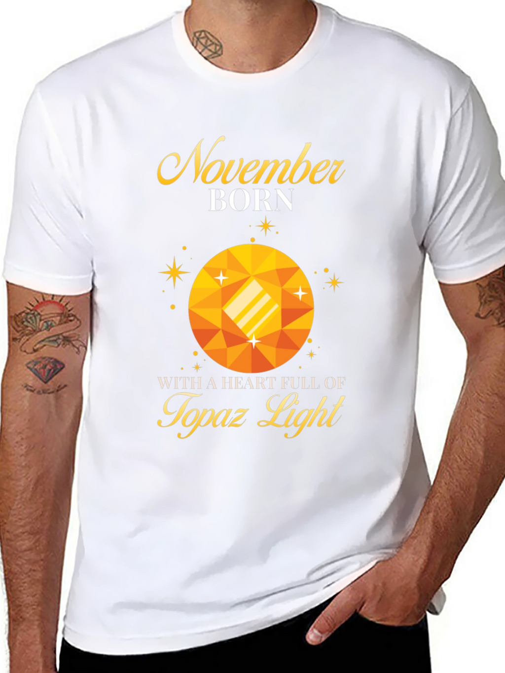 November Born Topaz Gemstone T-Shirt