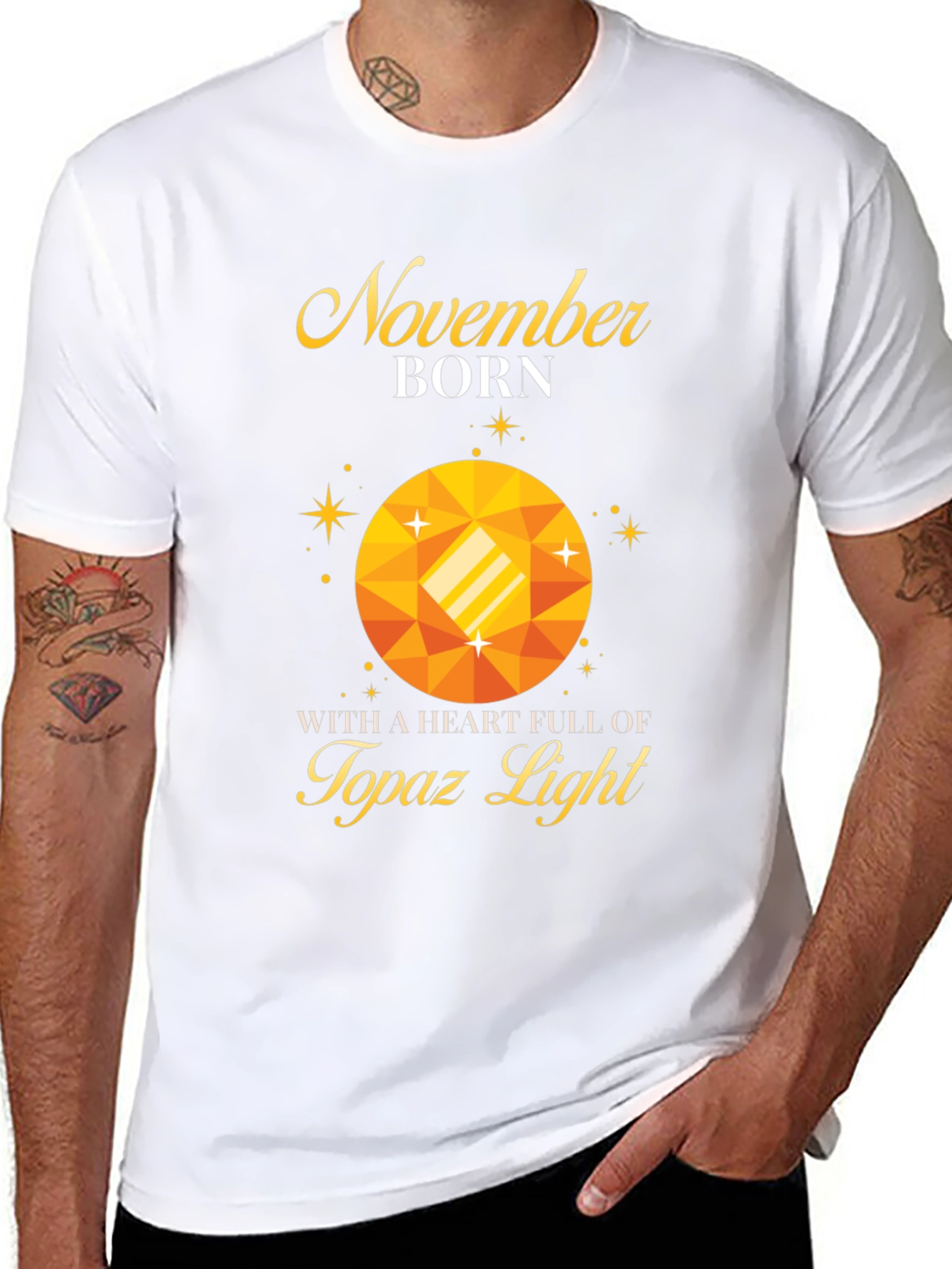 November Born Topaz Gemstone T-Shirt