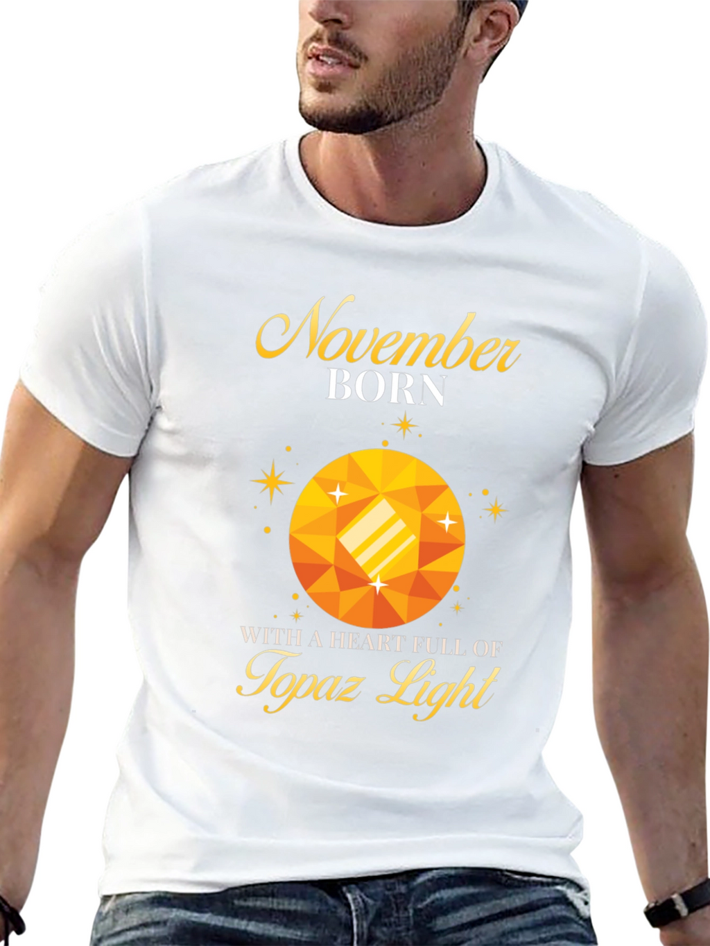 November Born Topaz Gemstone T-Shirt