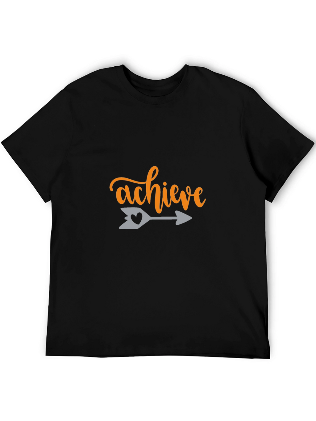 Achieve Graphic Tee - Black Cotton Blend Shirt