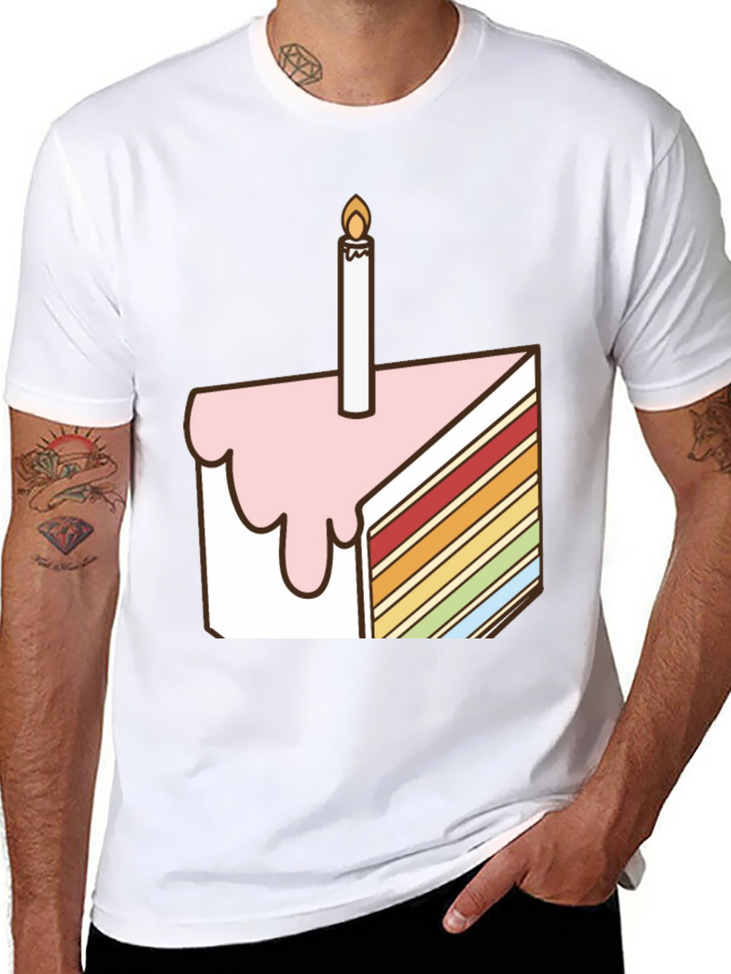 Birthday Cake Slice Graphic Tee - Unisex
