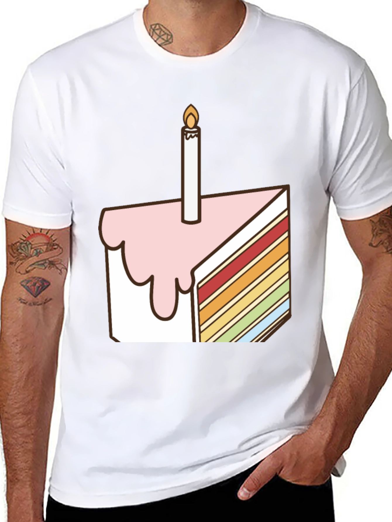 Birthday Cake Slice Graphic Tee - Unisex