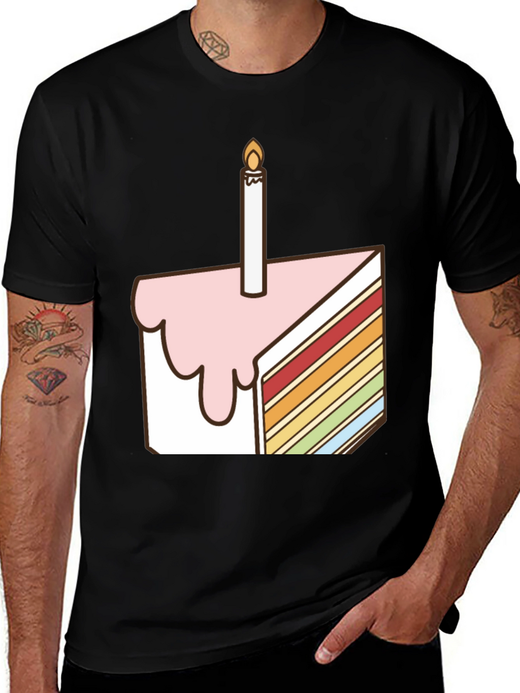 Birthday Cake Slice Graphic Tee - Unisex