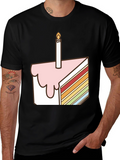 Birthday Cake Slice Graphic Tee - Unisex
