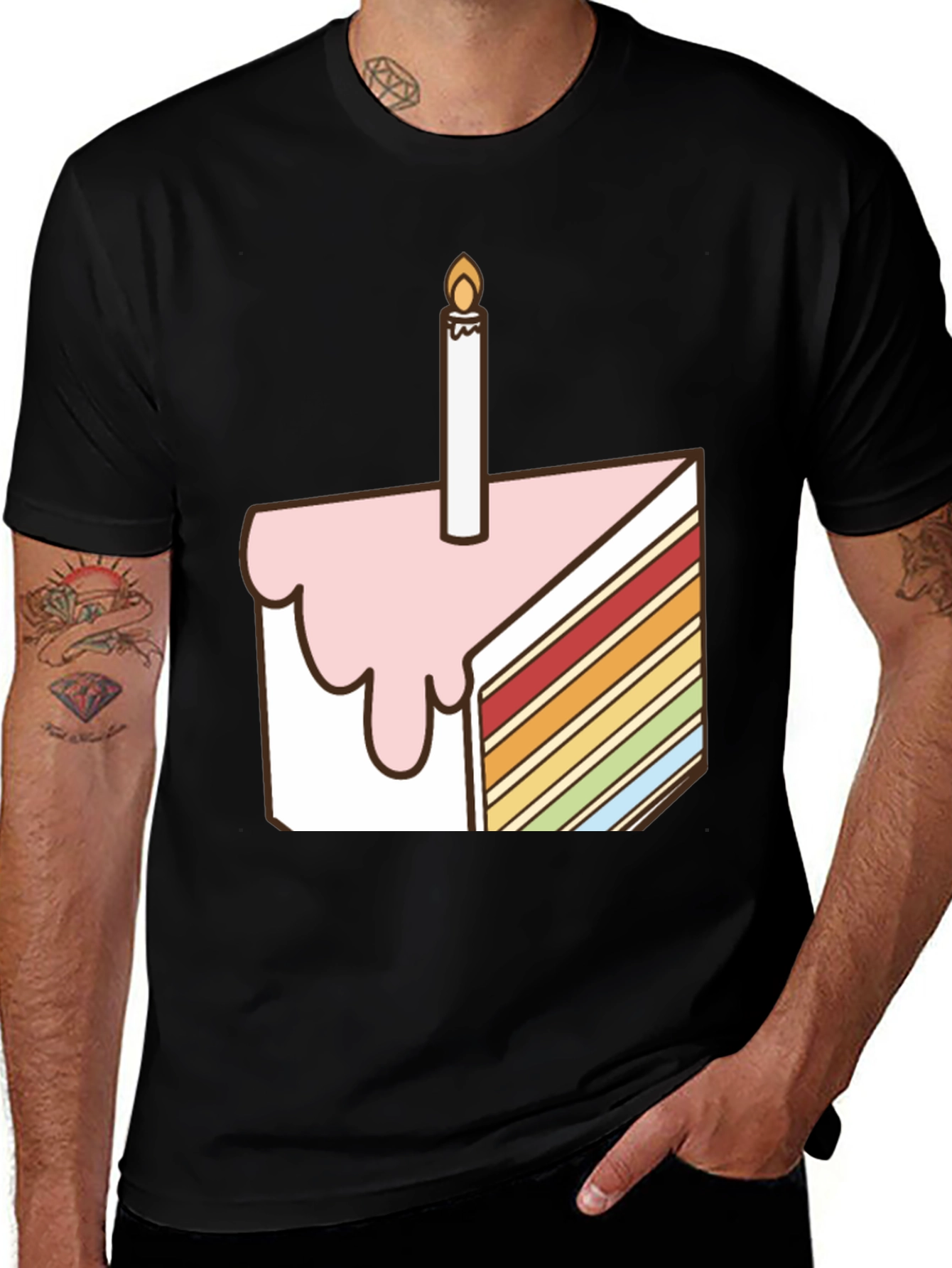 Birthday Cake Slice Graphic Tee - Unisex