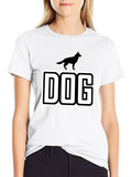 Dog Silhouette Graphic T-Shirt