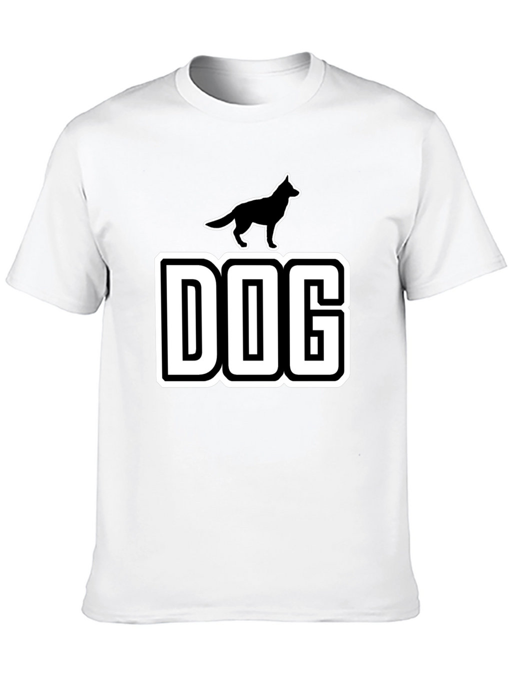 Dog Silhouette Graphic T-Shirt