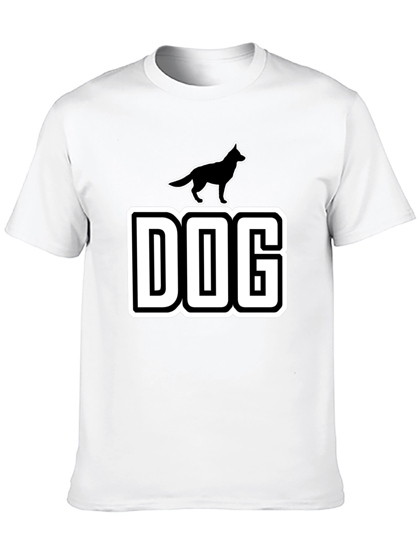 Dog Silhouette Graphic T-Shirt