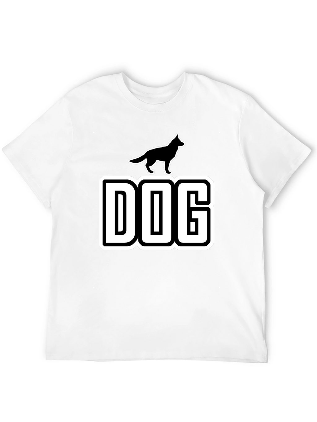 Dog Silhouette Graphic T-Shirt