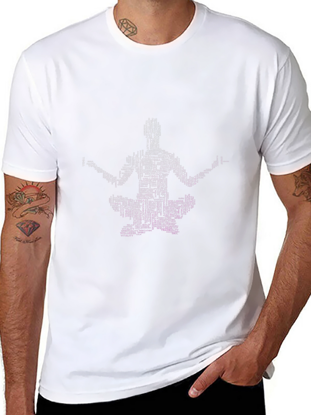Yoga Word Art T-Shirt - Spiritual Wellness Tee