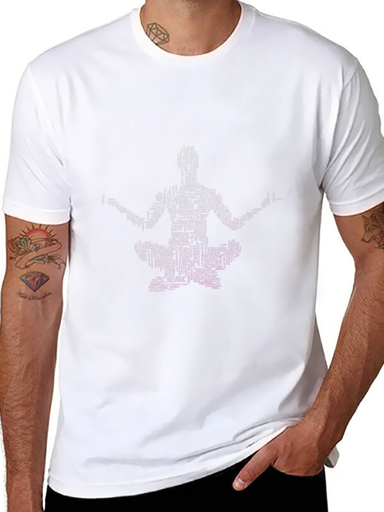 Yoga Word Art T-Shirt - Spiritual Wellness Tee