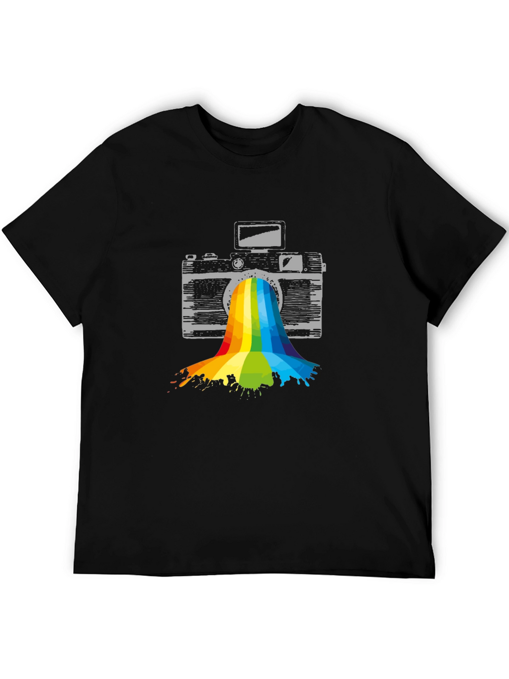 Rainbow Camera T-Shirt - Artistic Photography Tee