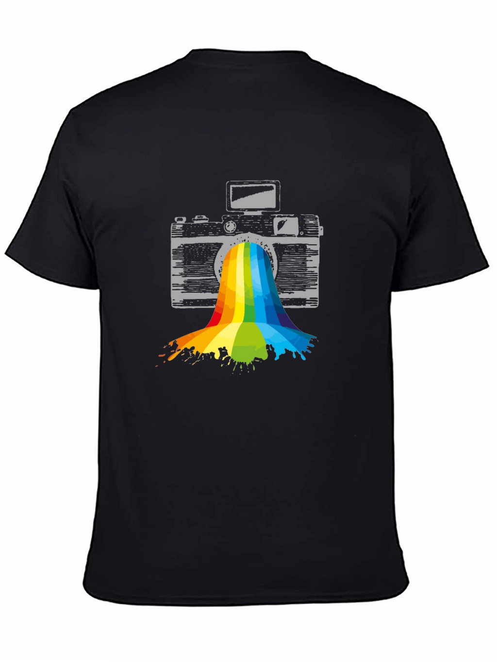 Rainbow Camera T-Shirt - Artistic Photography Tee