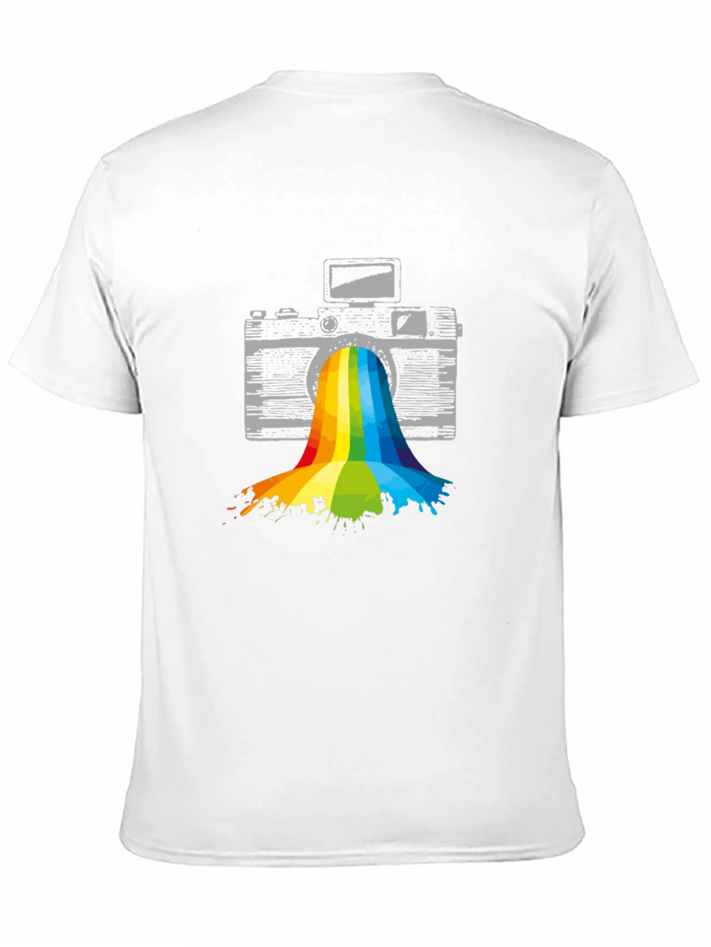 Rainbow Camera T-Shirt - Artistic Photography Tee