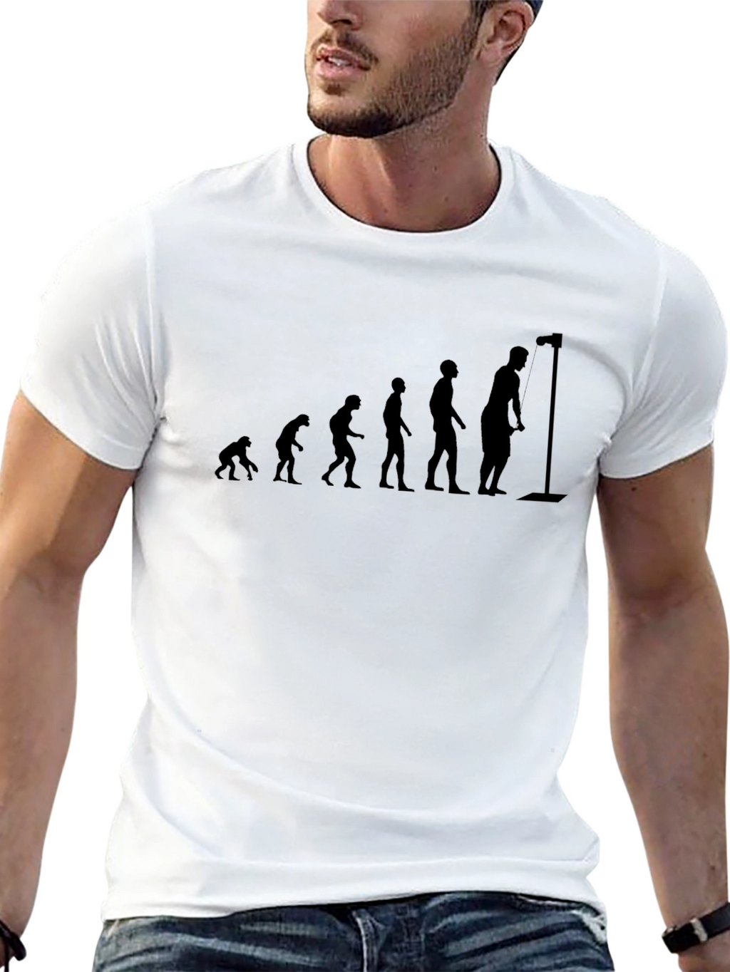 Evolution Pull Up T-Shirt - Gym Humor Tee