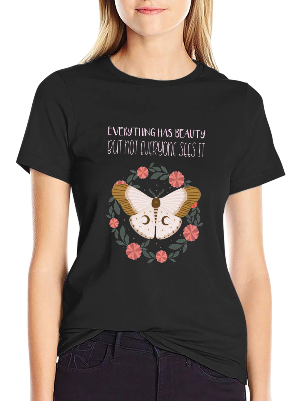 Moth Beauty T-Shirt - Inspirational Graphic Tee