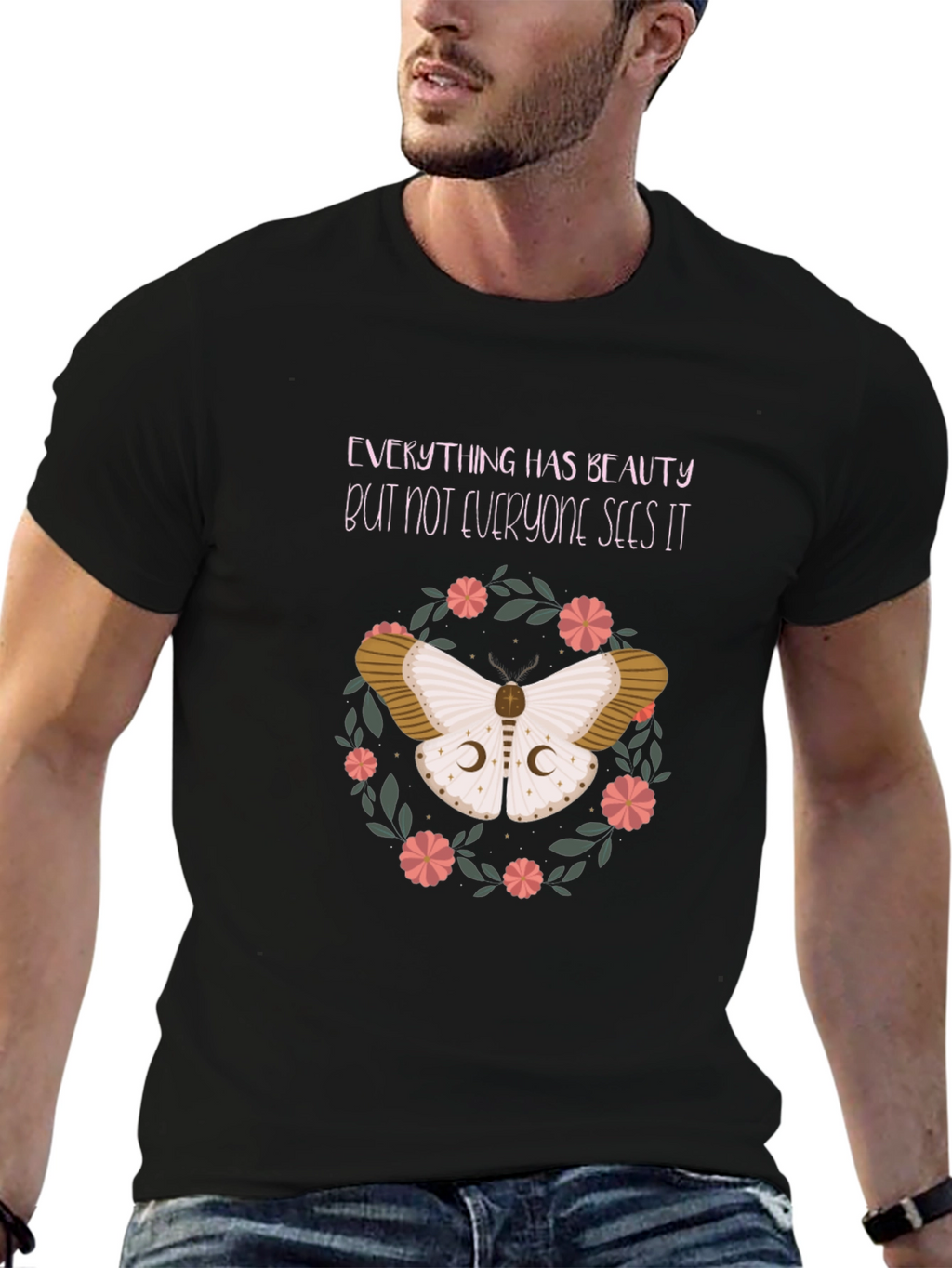 Moth Beauty T-Shirt - Inspirational Graphic Tee